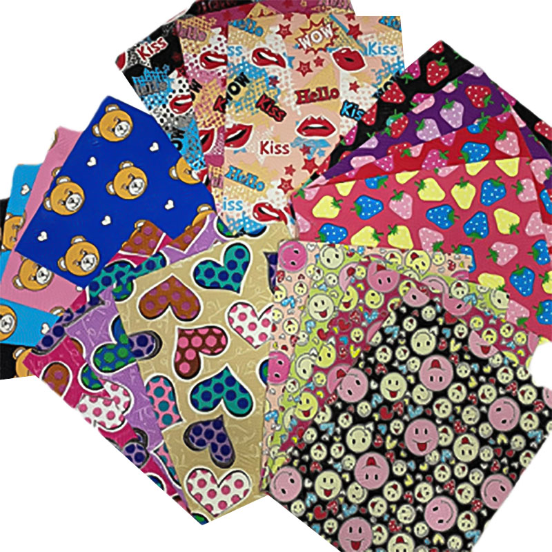 バッグ用のカラフルな印刷された人工革