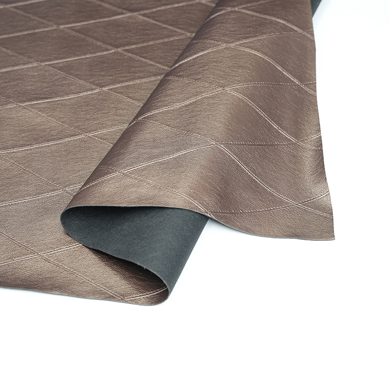 装飾用の光沢のあるゴールドダイヤモンドPVCレザー